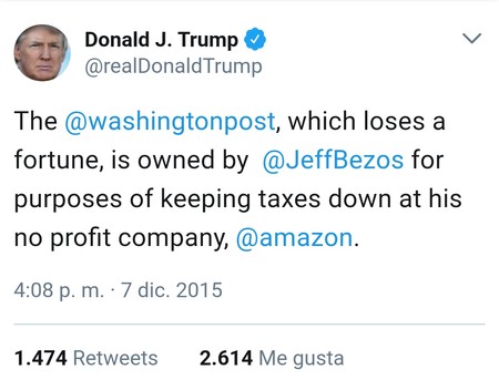 Trump Contra Amazon Solo Puede Quedar Uno En El Ring Tuit1
