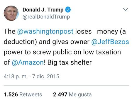 Trump Contra Amazon Solo Puede Quedar Uno En El Ring Tuit2