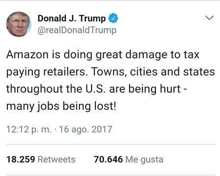 Trump Contra Amazon Solo Puede Quedar Uno En El Ring Tuit5