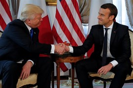 Trump llega a Francia para una visita oficial de dos días