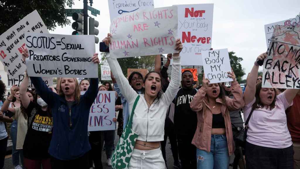 Manifestantes a favor del aborto.