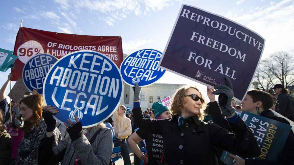 Manifestación a favor del aborto frente a la Corte Suprema de Estados Unidos.