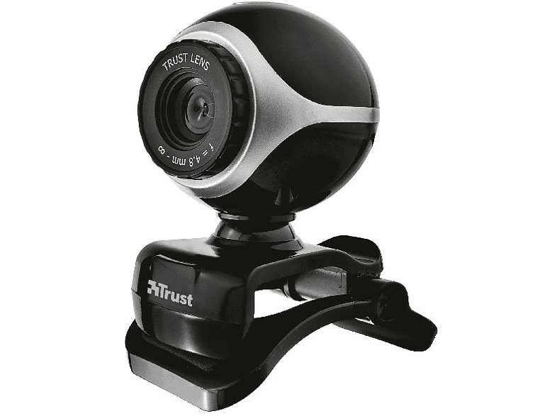 Webcam - Trust Exis, Para Windows y Mac, Negro
