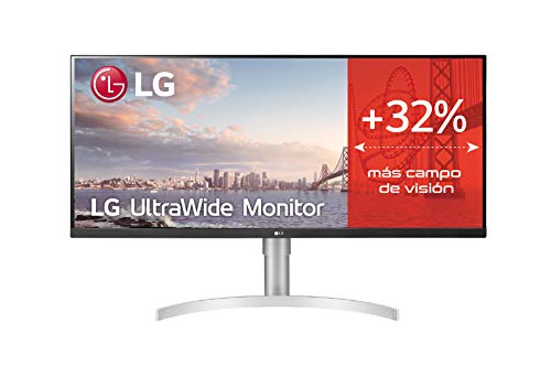 LG 34WN650-W - Monitor 34 pulgadas UltraWide, 75Hz, 5 ms, 1000:1, 400nit, sRGB 99%, 21:9, HDMI, DisplayPort, Color blanco