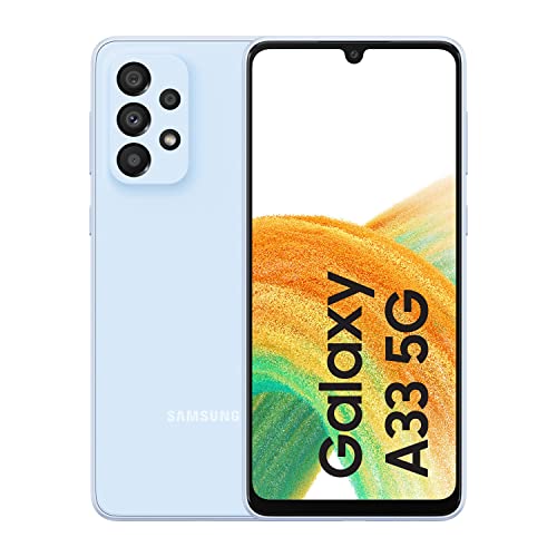 Samsung Galaxy A33 5G - Teléfono móvil, Smartphone Android, 128 GB, Color Azul Claro (Versión Española)