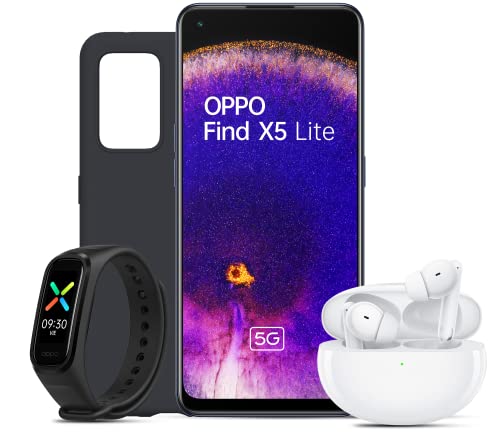OPPO Find X5 Lite Launch - Teléfono Móvil libre, 8GB+256GB, Cámara 64+8+2+32 MP, Smartphone Android, Batería 4500mAh, Carga Rápida 65W, Dual SIM - Negro