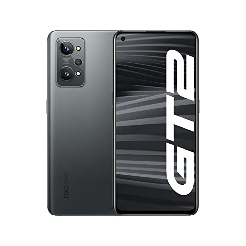 realme GT2 5G Smartphone Libre, Pantalla AMOLED de 120 Hz, Snapdragon 888 5G, Diseño inspirado en papel, Gran batería de 5000 mAh, Carga SuperDart de 65 W, Dual SIM, 12+256 GB, Acero Negro