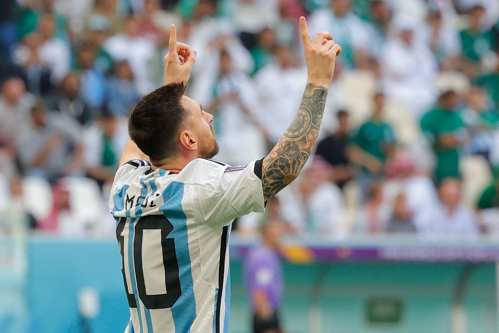 Lionel Messi desde el punto de penal puso a ganar a Argentina 1 por 0 ante Arabia Saudita.