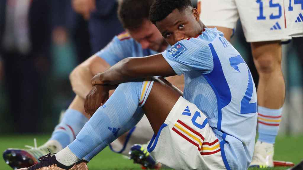 Balde llora tras la eliminación de España.