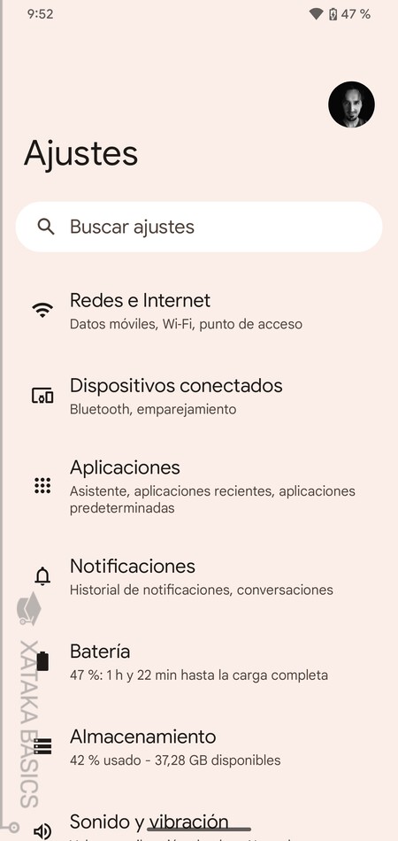 Ajustes Android