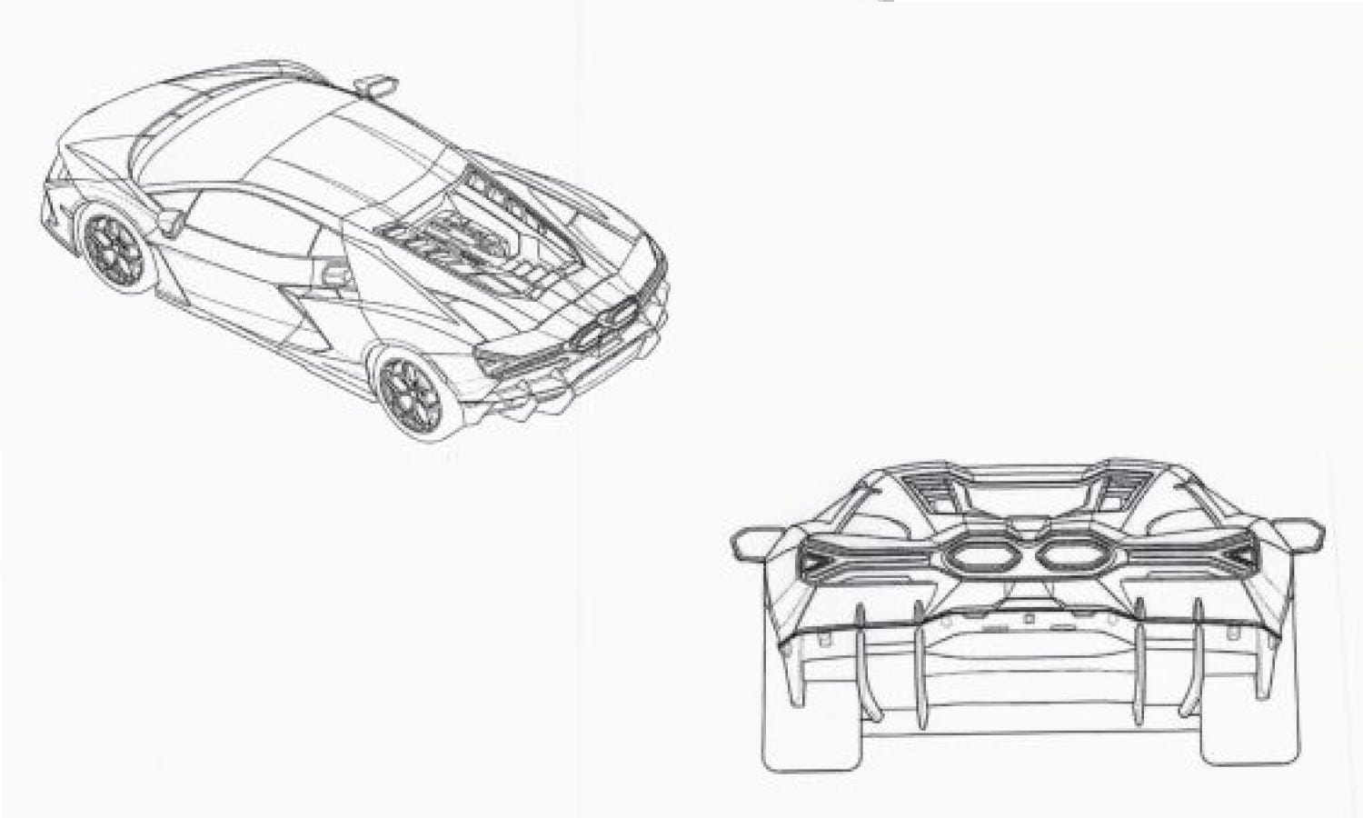 Lamborghini Aventador replacement patent images