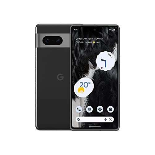 Google Pixel 7: smartphone 5G Android libre con objetivo gran angular y batería de 24 horas de duración, 128GB, Obsidiana (Negro)