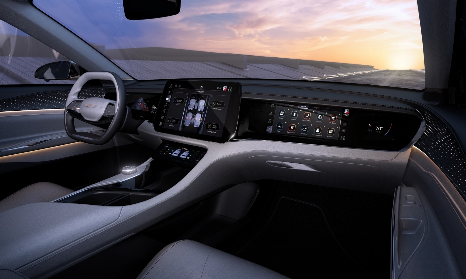 Chrysler Airflow Graphite Concept New York Auto Show 2022 3 pantallas