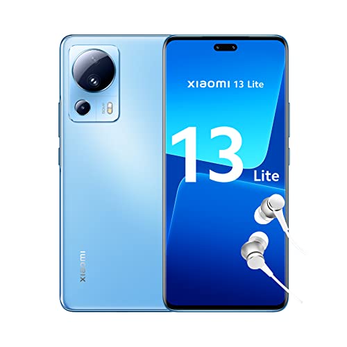 Xiaomi 13 Lite - Smartphone de 8+128GB, Pantalla de 6,55" AMOLED 120Hz, Snapdragon 7 Gen 1, Triple cámara de 48MP, 4500 mAh, Azul (Versión ES + 3 años de garantía)