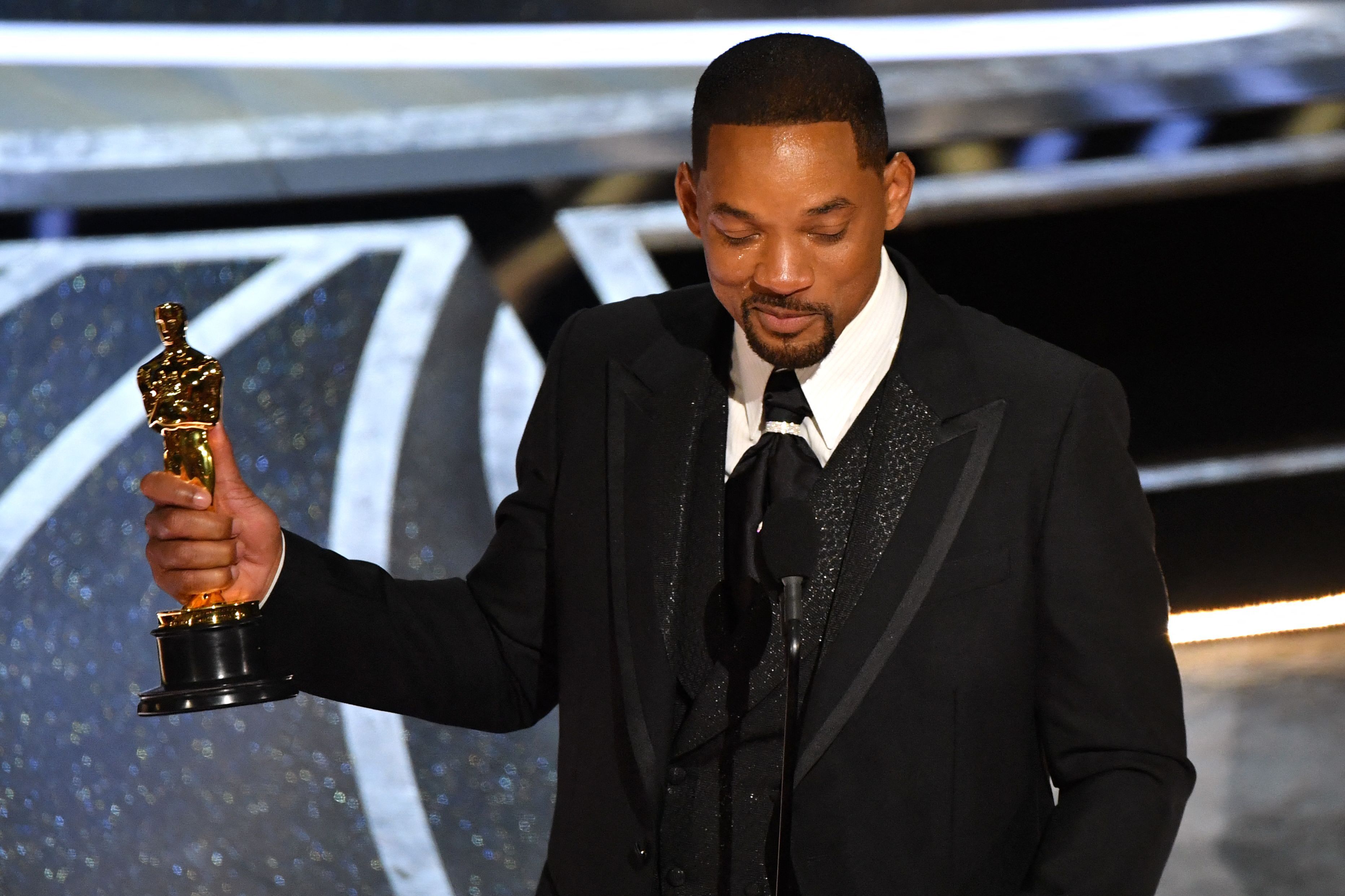 US actor Will Smith accepts the award for Best Actor in a Leading Role for 