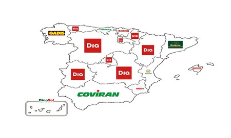 El mapa de los supermercados por CCAA