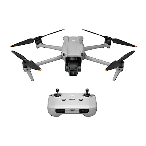 DJI Air 3 (DJI RC-N2), dron con dos cámaras: gran angular y teleobjetivo medio, 46 min de tiempo máx. de vuelo, detección de obstáculos omnidireccional, vídeo HDR 4K/60 fps, O4, Certificado C1