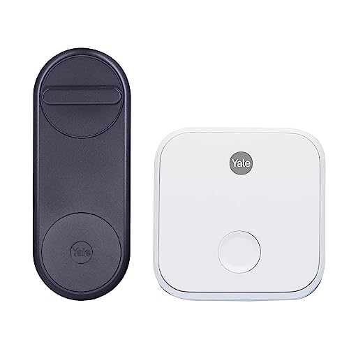 Yale Linus Smart Lock Negra, cerradura segura, incluye WiFi bridge, compatible con Amazon Alexa, Apple HomeKit, Google Home
