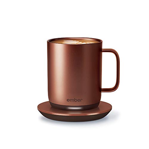 Ember Temperature Control Smart Mug 2, 296 ml, Copper, 90 min. Battery Life - App Controlled Heated Coffee Mug - New & Improved Design