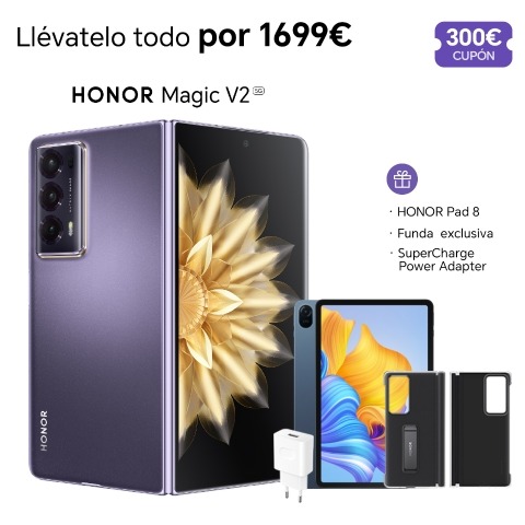 HONOR Magic V2 16GB+512GB Purple/ 9,9mm de grosor plegado