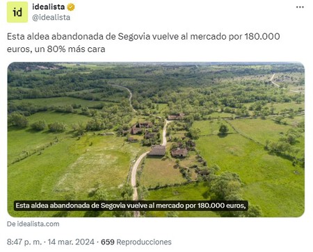 Se vende remoto pueblo de Segovia por 180.000 euros. Solo por lo que muestra en Google Maps ya merece la pena